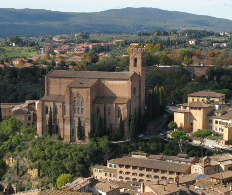 San Domenico Church in Siena Italy
